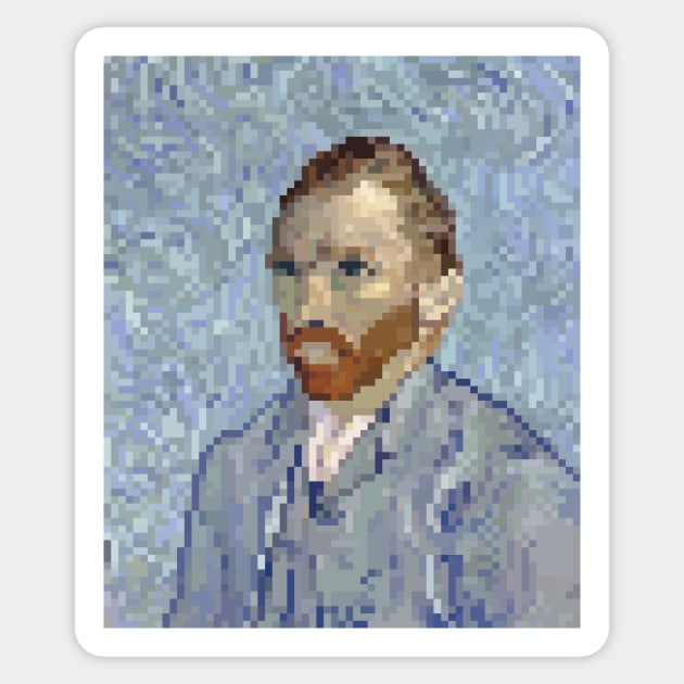 Pixely Van Gogh Sticker by Caloy